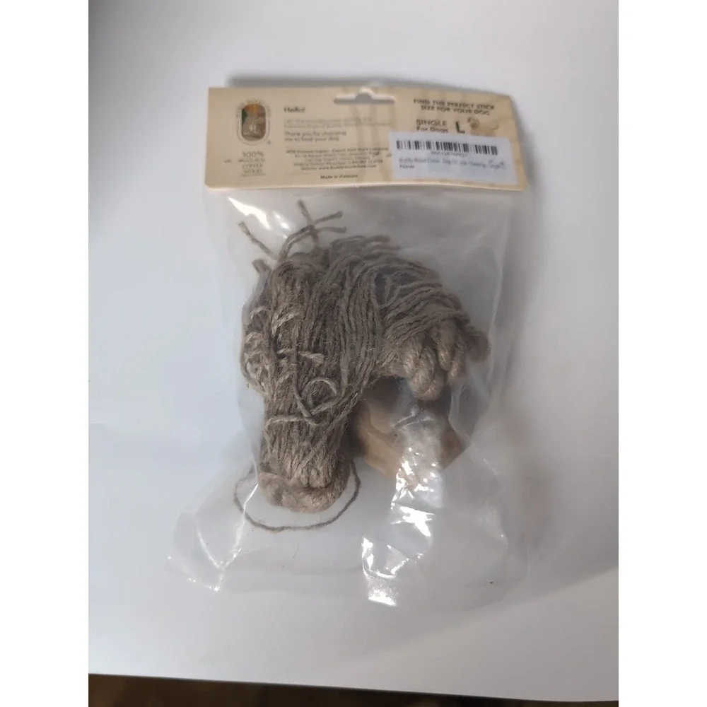 Buddy Natural coffee Wood Dog Chew‎ With Rope